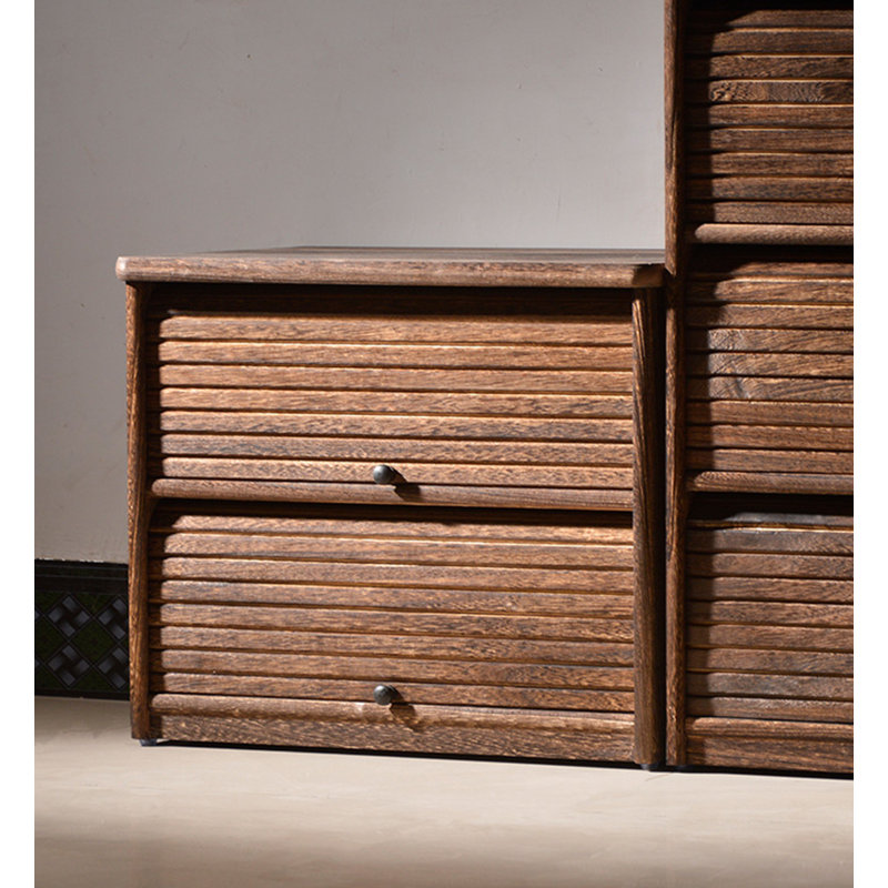 Solid Wood Slatted Shoe Storage Bench