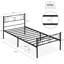 Lit double en fer courbé, conception minimaliste robuste, structure en fer pur durable, assemblage facile-1561942066-1561942064