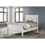 Twin Panel Bed In White, Built For Dependable Support On Floors White With Design, Mid - Height , And Coastal Compatibility