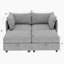 Causeuse-causeuse, canapé-lit de style Mid-Century moderne avec rangement