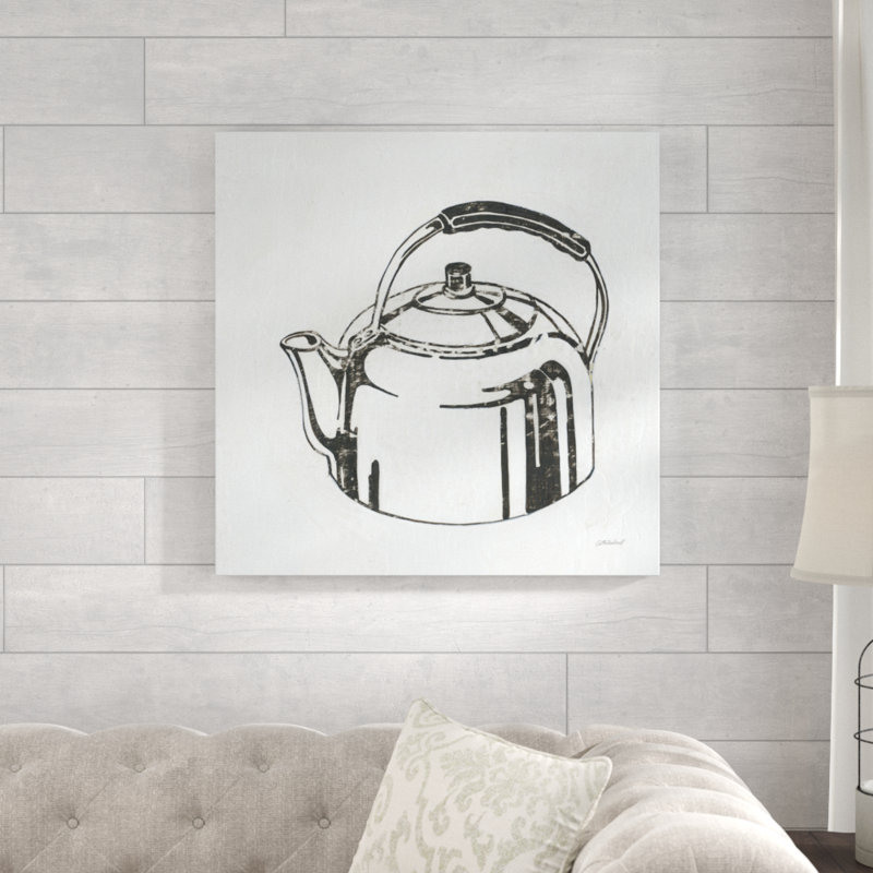 « Tea Kettle » par Kathrine Lovell-peinture sur toile, H 30 po x l 30 po
