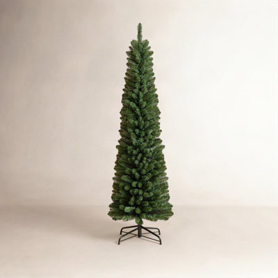 Slim Cashmere Flocked Pre-Lit Christmas Tree