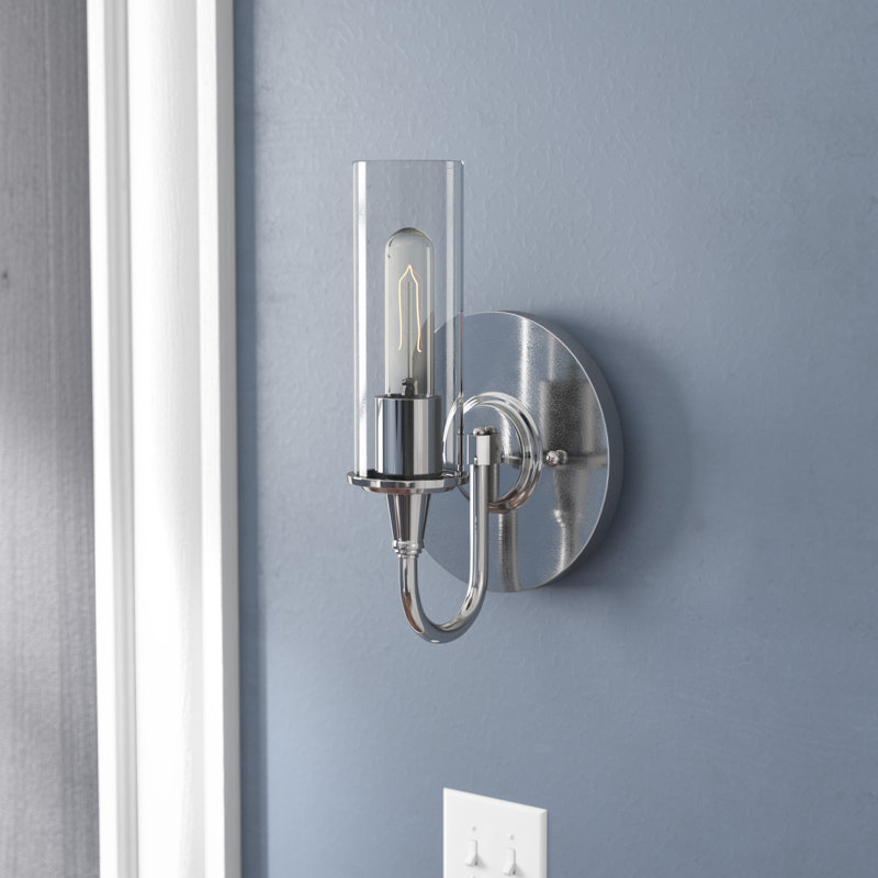 Applique murale à bras 1 lumière Eunice, Chrome
