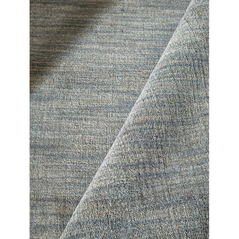 Tapis écologiques tissés à la main Kenshawn, Rectangulaire 8 pi x 10 pi, Vert