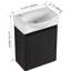 Meuble-lavabo de 16 po avec lavabo en céramique, armoire moderne noire, facile à assembler et lavabo pour salle de bain, armoire, propre-1898276416