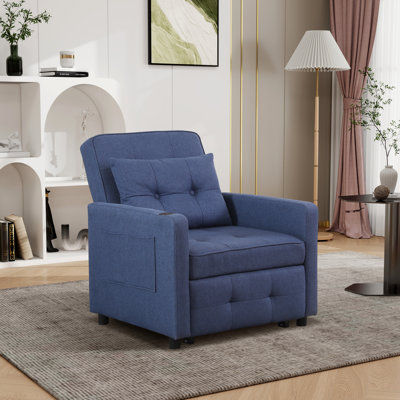 Fauteuil convertible l 31,48 po capitonné