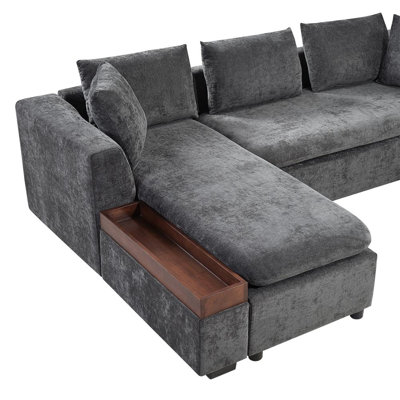 Canapé modulaire convertible en L 94 po