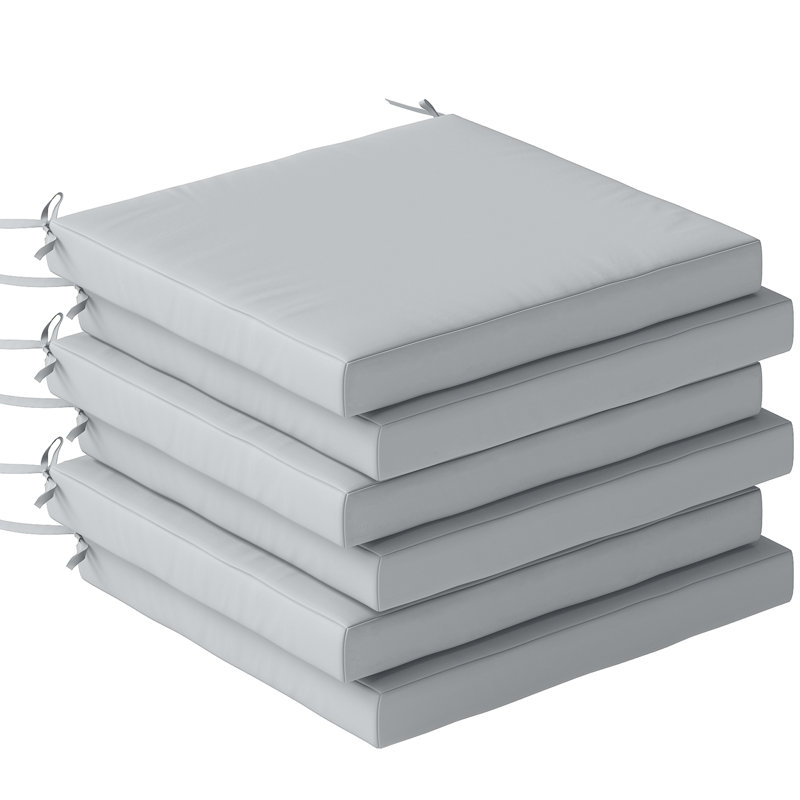 Outdoor Seat Cushion Set, Light Grey