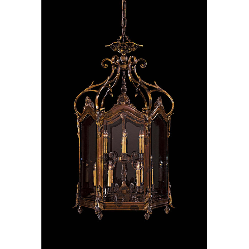 Lustre à plusieurs niveaux 9 lumières lanterne