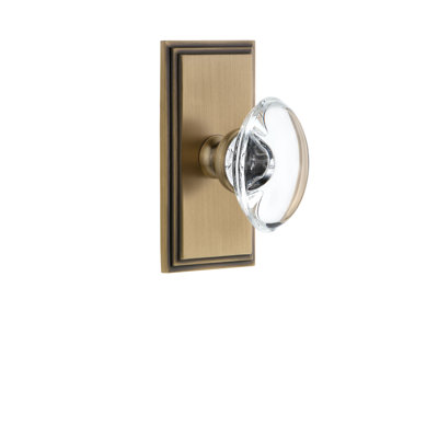 Grandeur Carré Plate Single Dummy with Provence Crystal Door Knob