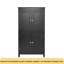 Armoire de rangement pour salle de bain élégante, unité de rangement pour salle de bain, armoire autoportante avec 4 portes, tablettes réglables, tablettes adaptables, noir-345393135