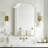 Fan-Shaped Wrought Iron Framed Decorative Mirror-664117794-664117795