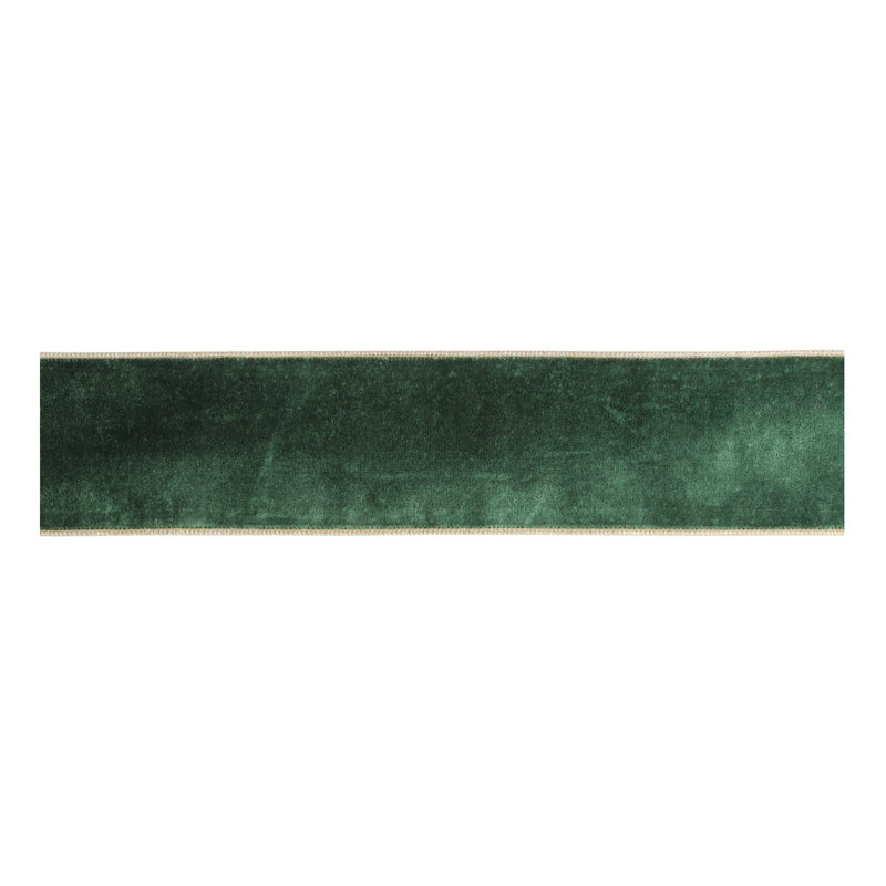 Ruban de velours câblé (ensemble de 2), Doré et vert