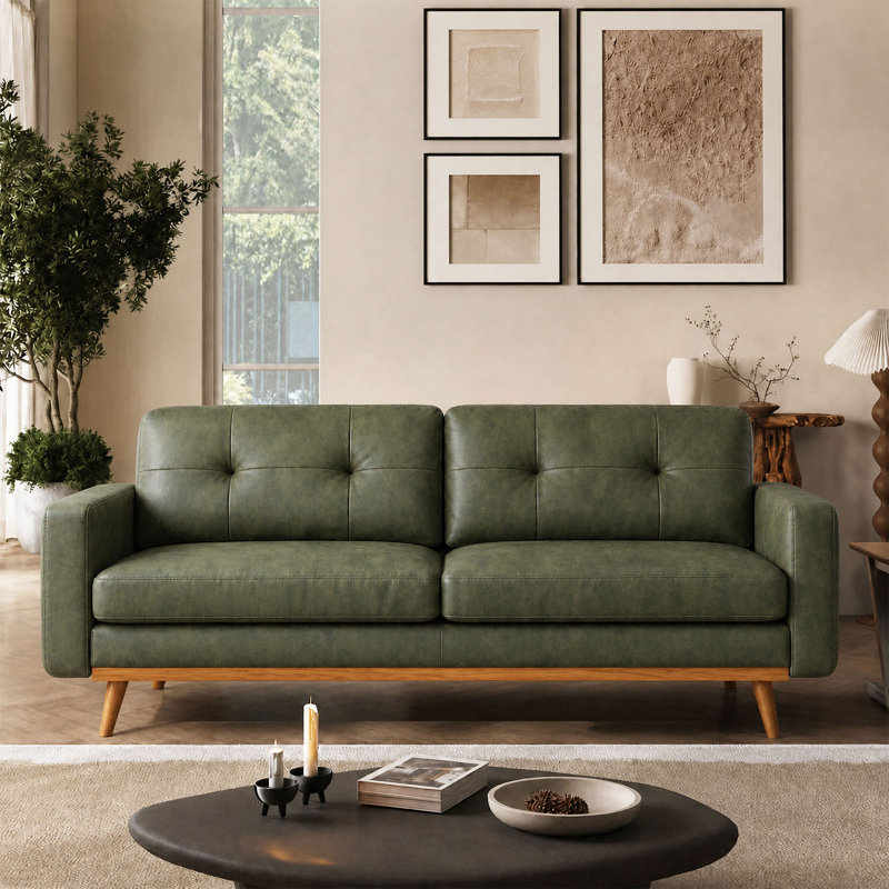 Canapé 65 po Air Leather, Vert