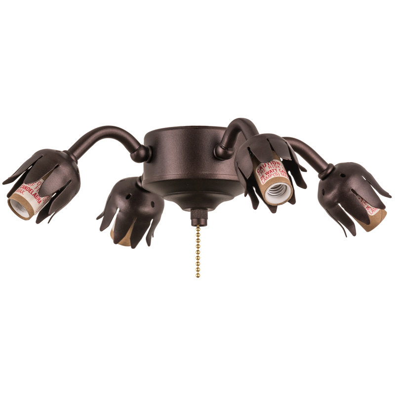 Ensemble d’éclairage de ventilateur de plafond 4 lumières pond lily