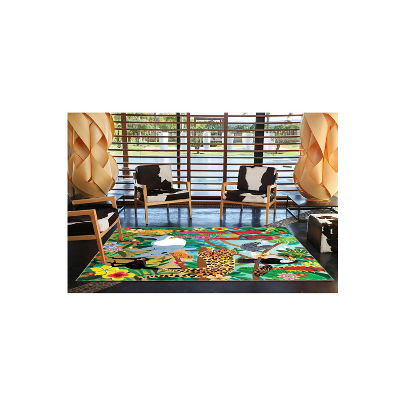 Tapis lavable à la machine Botanical, Rectangle 4 pi 7 po x 6 pi 7 po