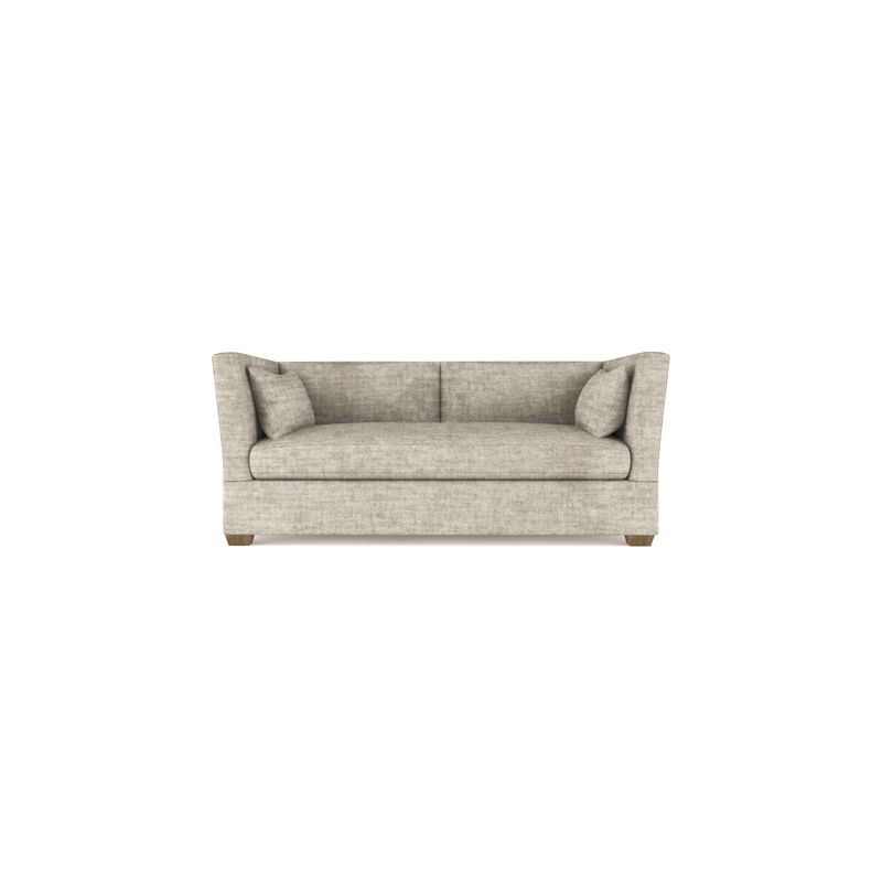 Rivington Flare Square Track-Arm Loveseat, Vintage Leather Alabaster, Weathered, 31" H x 72" W x 37" D