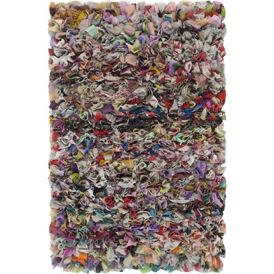 Cudney Shag Hand Woven Performance Abstract Rug