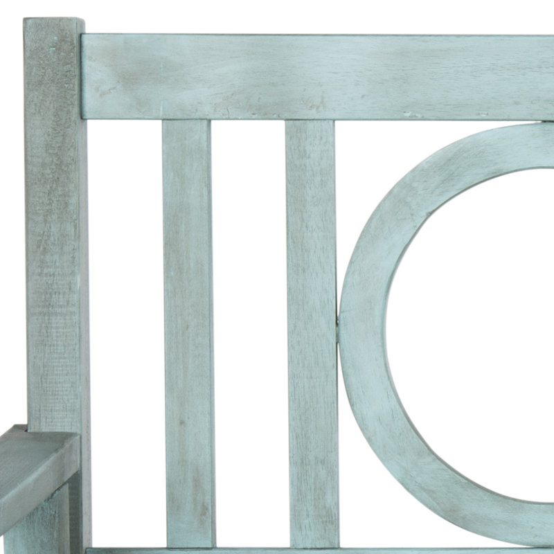 Banc de jardin en bois Adames, Bleu maisonnette de plage