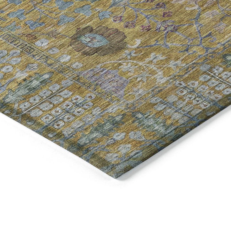 Machine Washable Indoor/Outdoor Leavittsburg ACN2231 Global Rug, Rectangle 3' x 5'