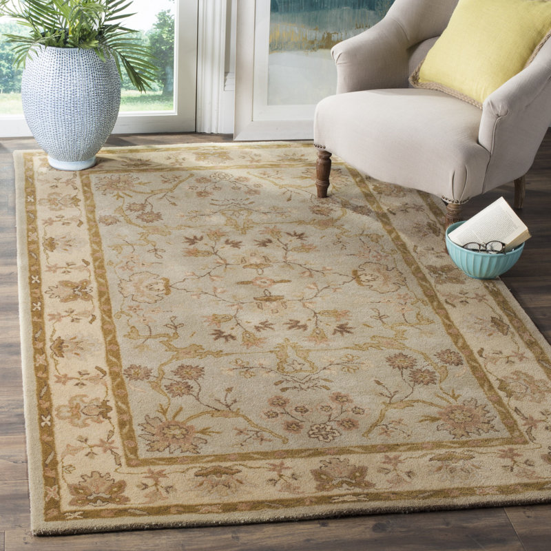 Otwell Hand Tufted Wool Oriental Rug, Rectangle 5' x 8'