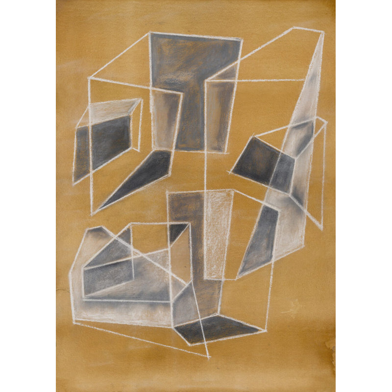 Geometrics 6 Print by Bigham, Judith, Black Single Picture Framed, 26'' H x 19'' W
