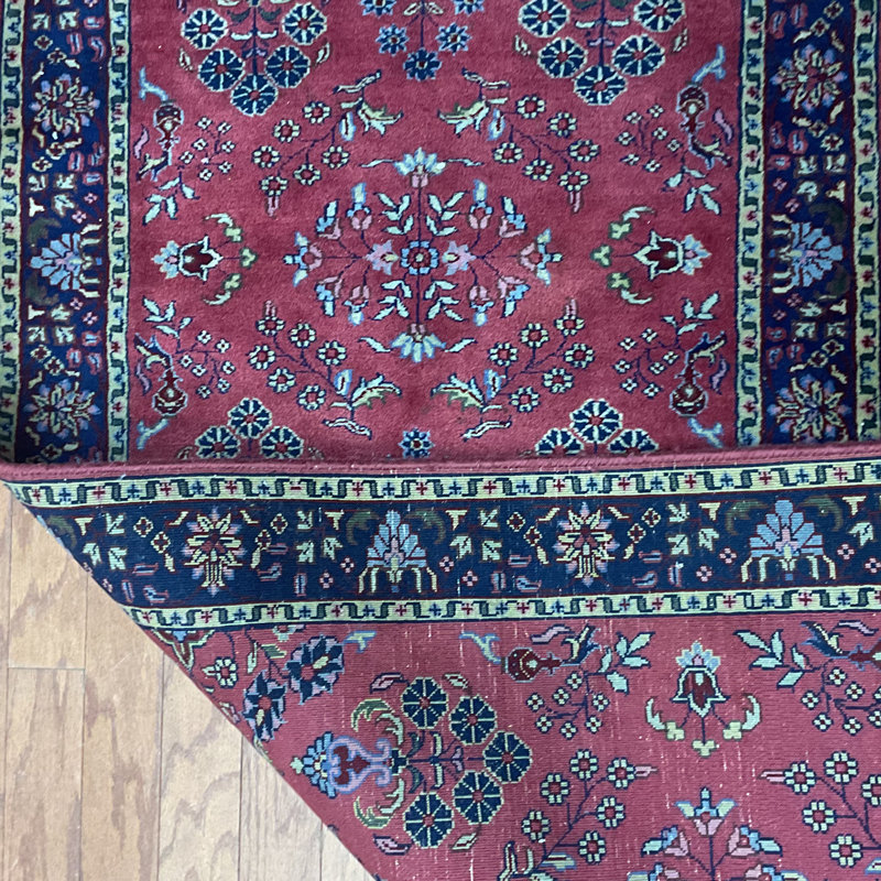  Handmade Sarouk Wool Runner