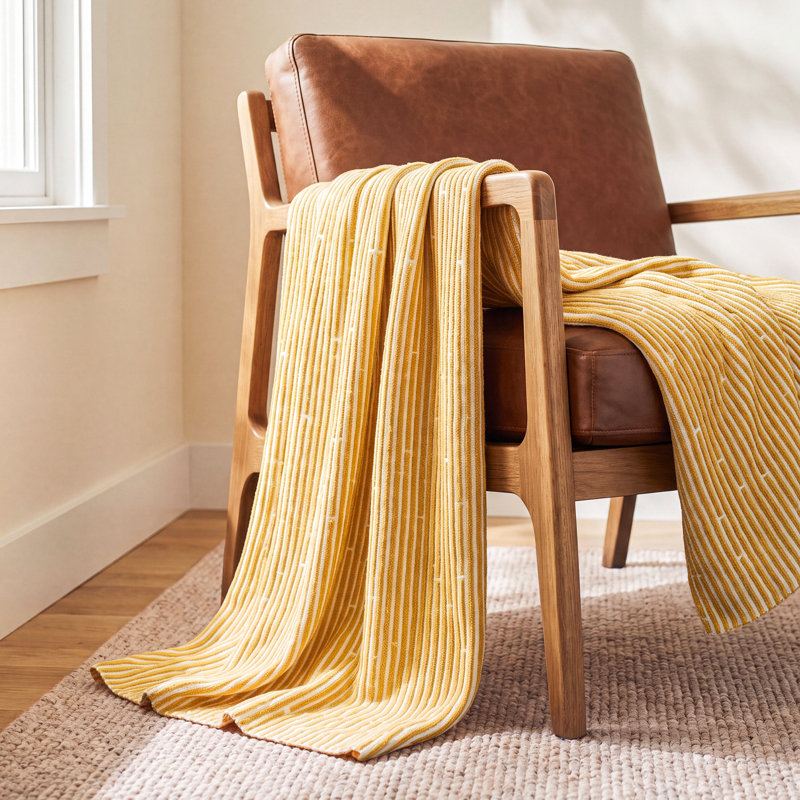Lilia Knitted Throw Blanket, Pink/Beige