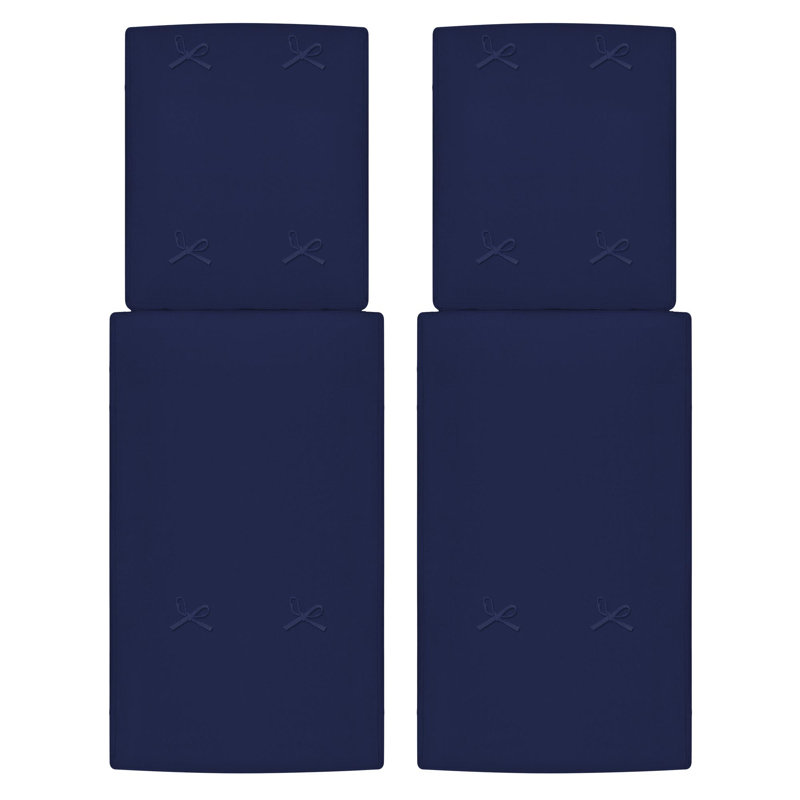 Custom Cushion Cover,  Only Covers, 2Pcs Outdoor Chaise Lounge Cushion Cover, Navy
