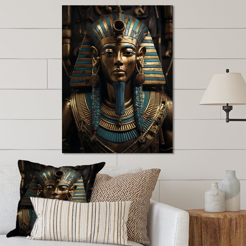 Égypte, mystères anciens Pharaon I - Égypte, art mural en métal, H 20 po x l 12 po x P 1 po