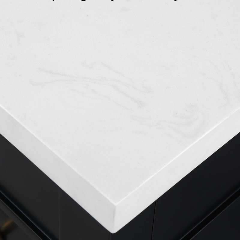 Meuble-lavabo simple 42 po Burdick, Noir Impress