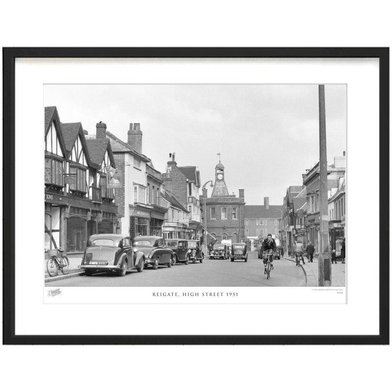 Reigate, High Street 1951 by Francis Frith - Single Picture Frame Print, 45cm H x 60cm W x 2.3cm D