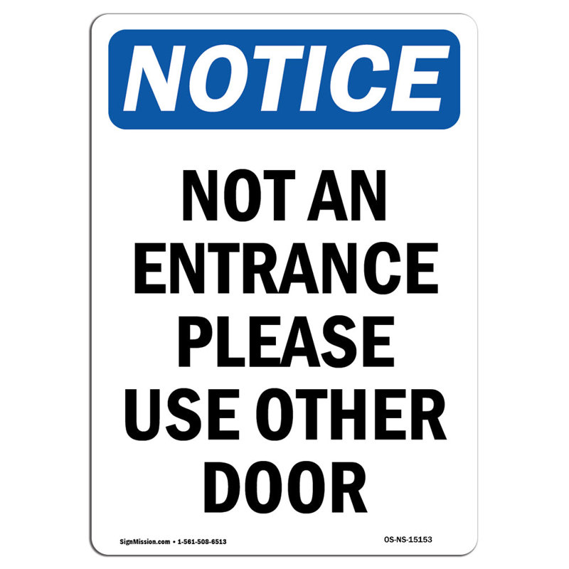 Avis - Panneau d'entrée non utilisé