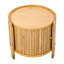 Rond jadee rotatif avec rotin et rangement caché
