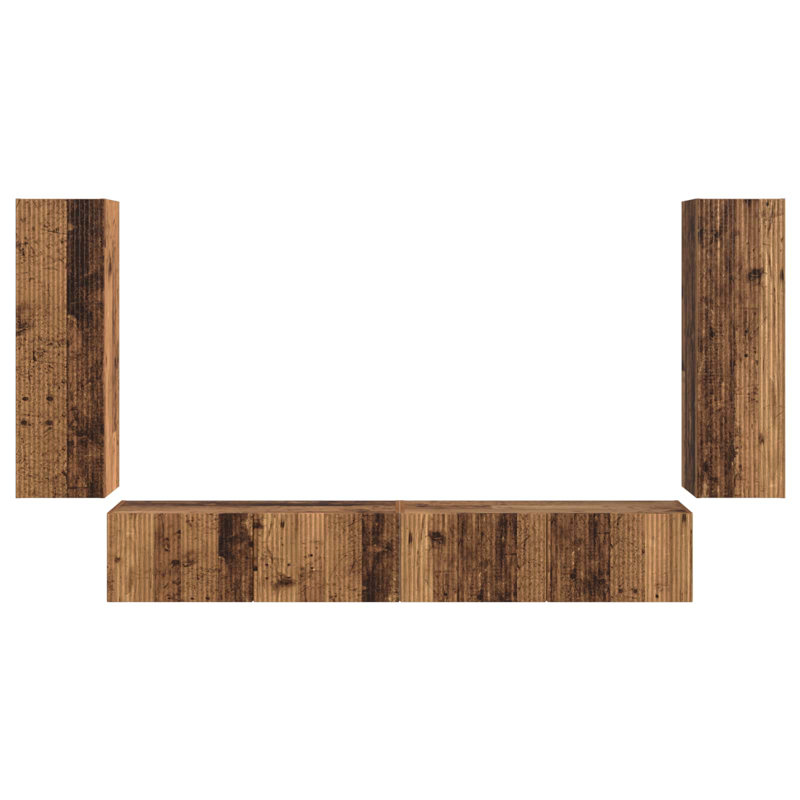 TV Stand for TVs up to 77", Old Wood