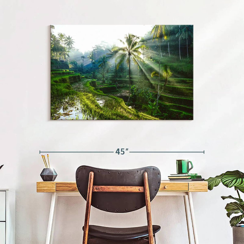 Rizières en terrasses Alvord Bali, H 26 po x l 39 po