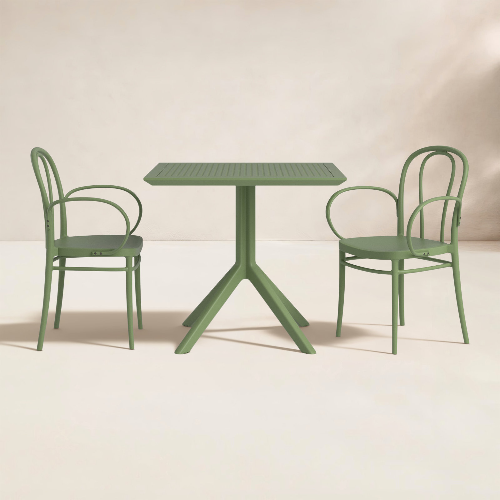 Farrah 28" Patio Bistro Set, Olive Green
