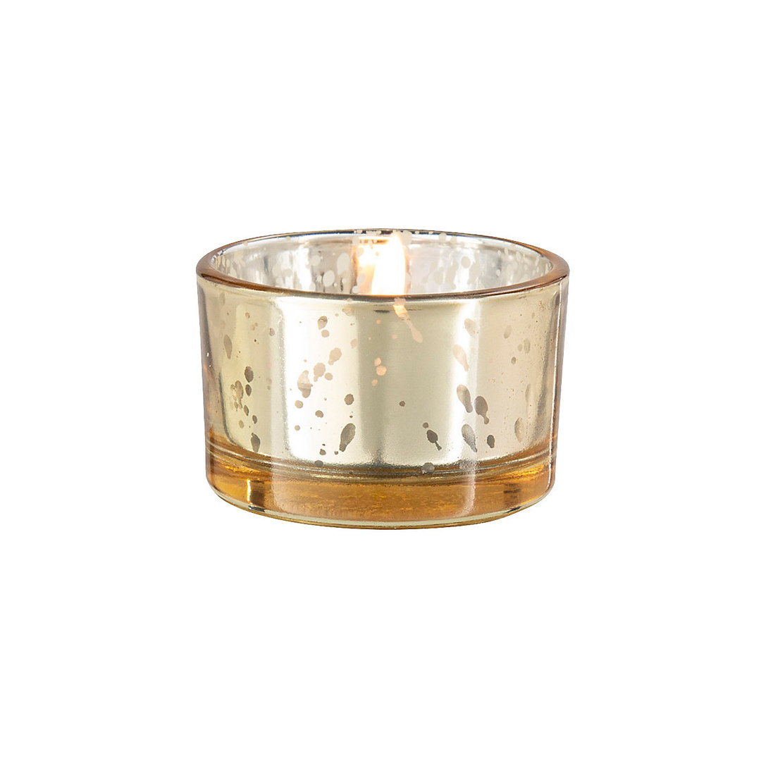 8.4'' H Mercury Glass Tabletop Tealight Holder (Set of 12) Everly Quinn