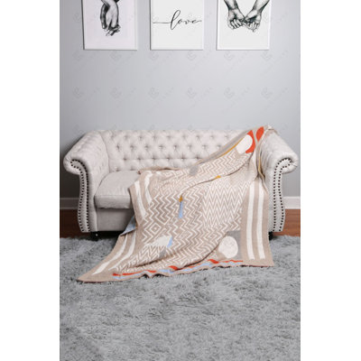 Geometric Shapes Pattern Luxury Soft Throw Blanket