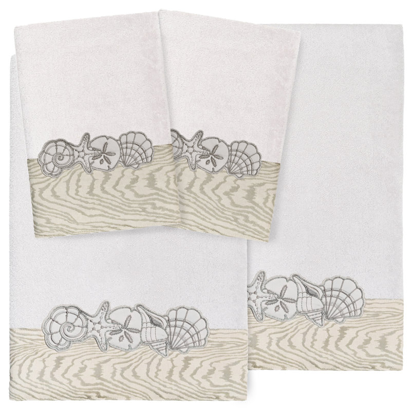 4 Piece 100% Turkish Cotton Towel Set, Silver