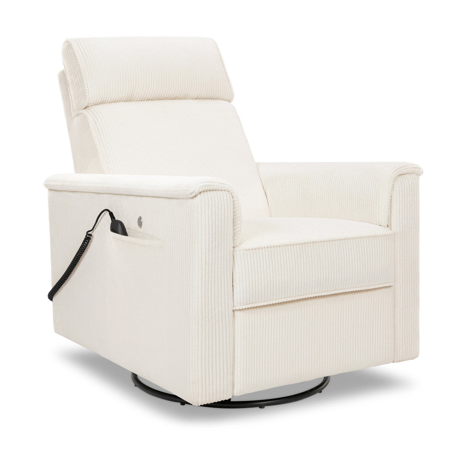 Willa Swivel Glider, Ivory Corduroy