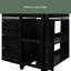 Lit mezzanine bas simple avec armoires, tablettes et glissade-357451473