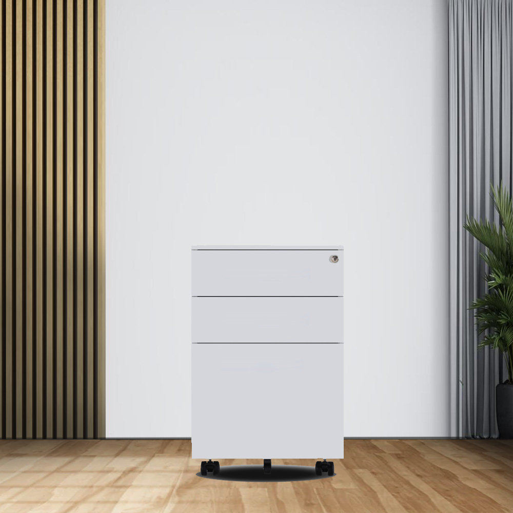 Latitude Run® Metal 3 Drawer File Rolling File With