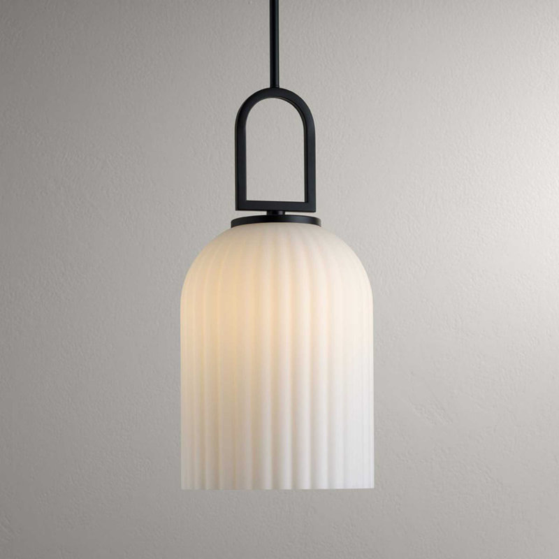 Nouveau luminaire suspendu traditionnel 1 lumière, Matte Black