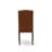 5 Piece Modern Dining Table Set Includes a Square Wooden Table and 4 Brown Faux Leather Chairs, Mahogany-52030615
