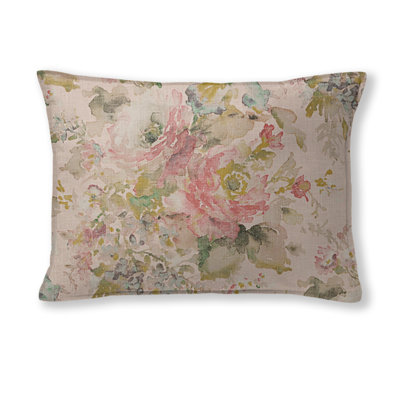 Colcha Linens Gabrielle Rectangular Pillow Cover & Insert In Pink,beige,green