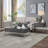 Iban End Table, Gray Oak & Chrome Finish