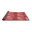 Tapis rouge en laine à motif géométrique Gino-1059604965