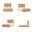 Lit cannelé moderne en bois massif H 60 po Graciana-799705263-799705261