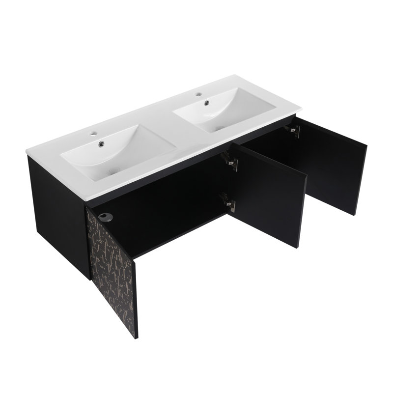 Base de meuble-lavabo double mural 47,6 po seulement